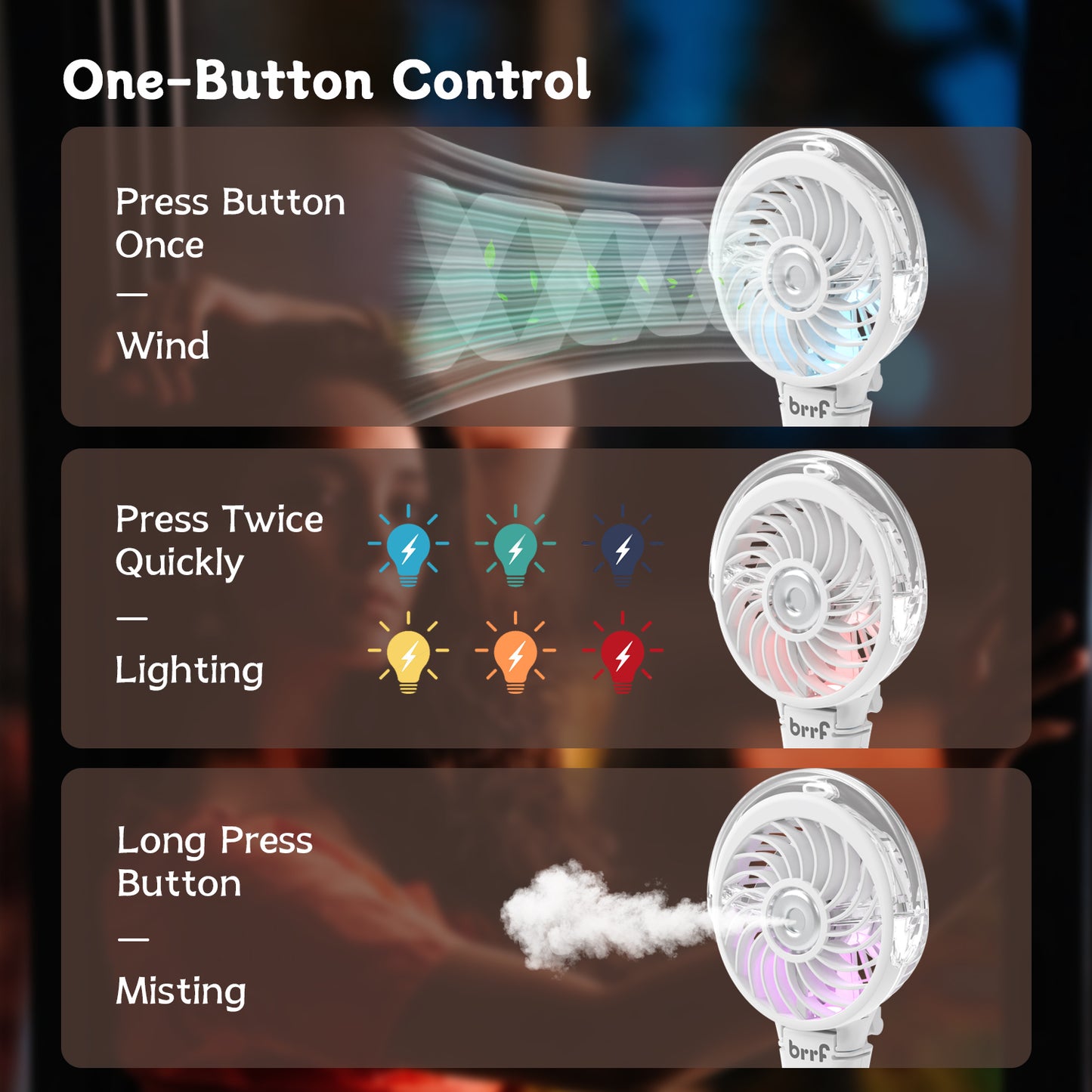 brrf Handheld Misting Fan