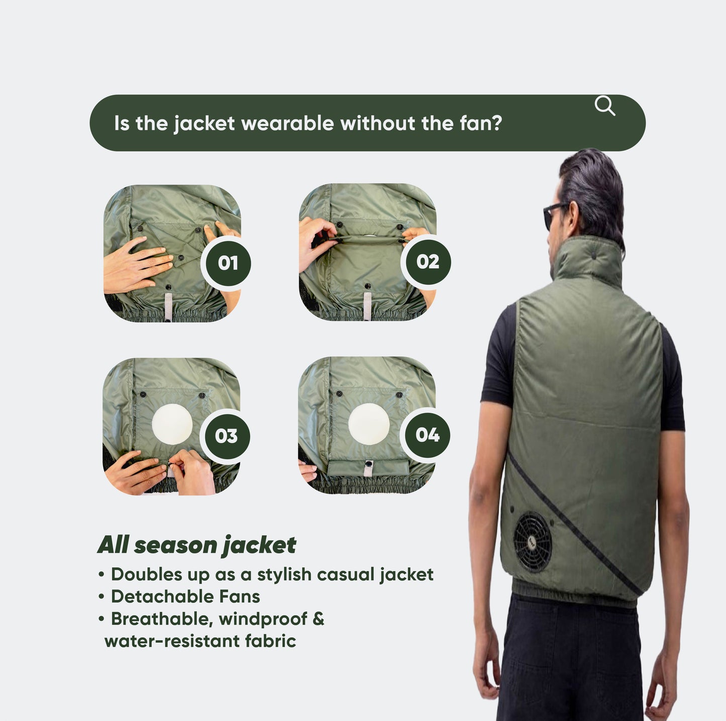 Air Conditioned Jacket (Single Fan)