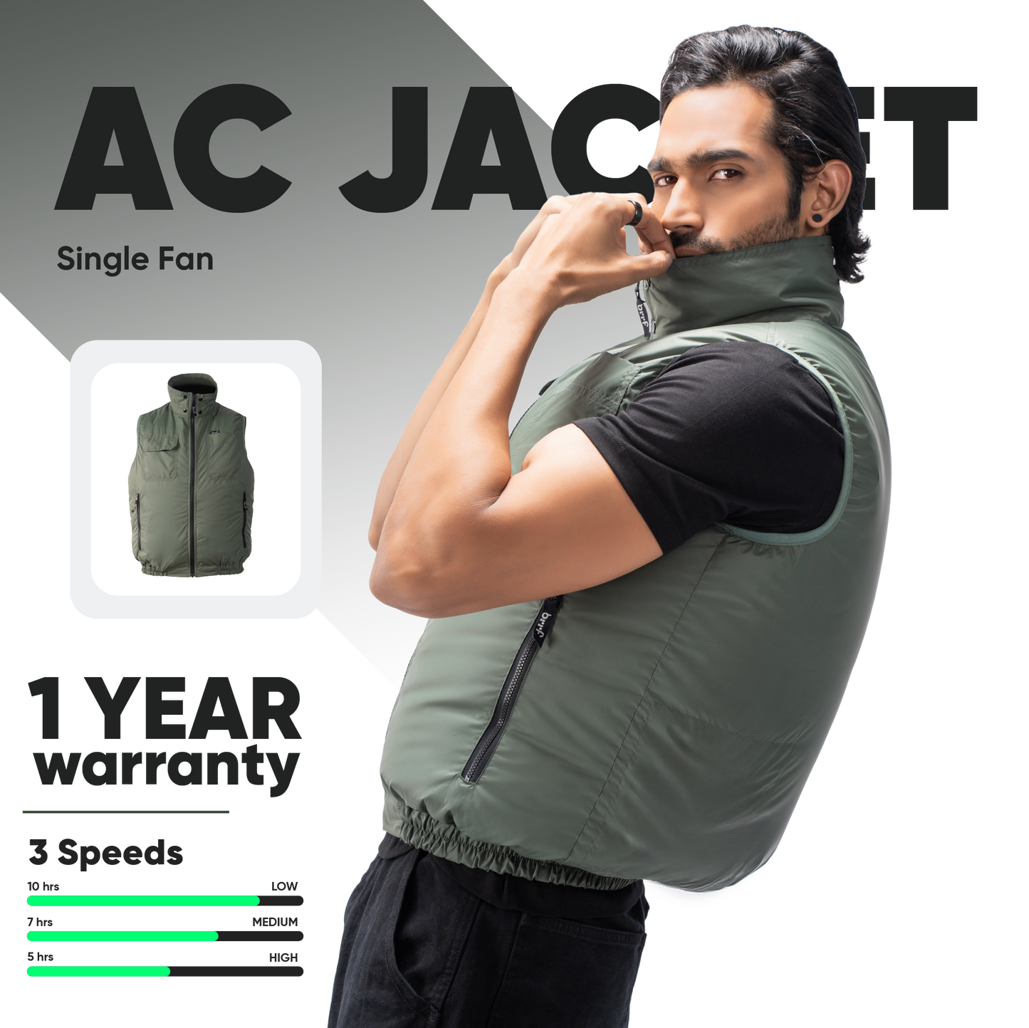 Air Conditioned Jacket (Single Fan)