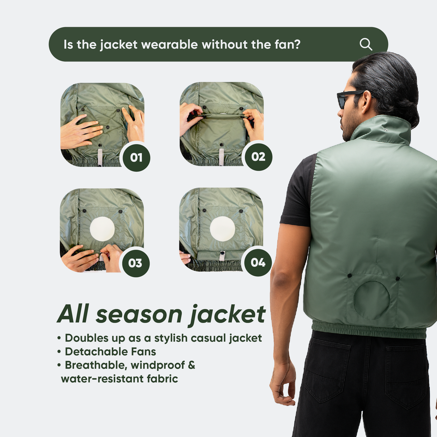 Air Conditioned Jacket (Single Fan)