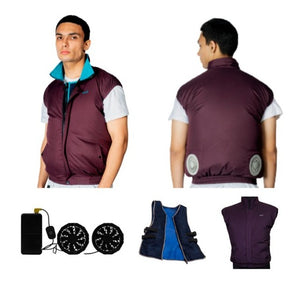 Open image in slideshow, Combo Pack of Air-Conditioned Jacket (5V) + Cooling Vest
